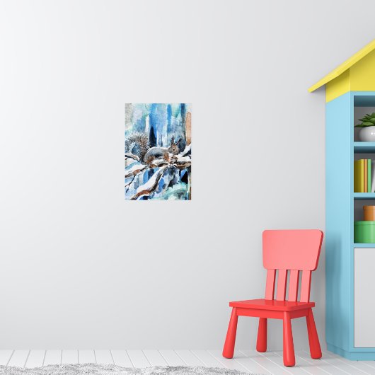 Schattig eekhoorn poster (Kinderkamer 1)
