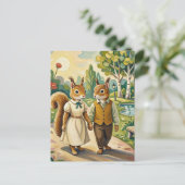 Schattig Eekhoornkoppel in het Park Briefkaart (Staand voorkant)
