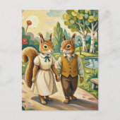 Schattig Eekhoornkoppel in het Park Briefkaart (Voorkant)