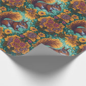 Schattig eekhoorns patroon voor zijn liefhebbers cadeaupapier (Hoek)