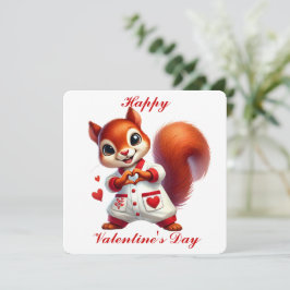 Schattig Eekhoorntje - Valentijnkaart Bedankkaart