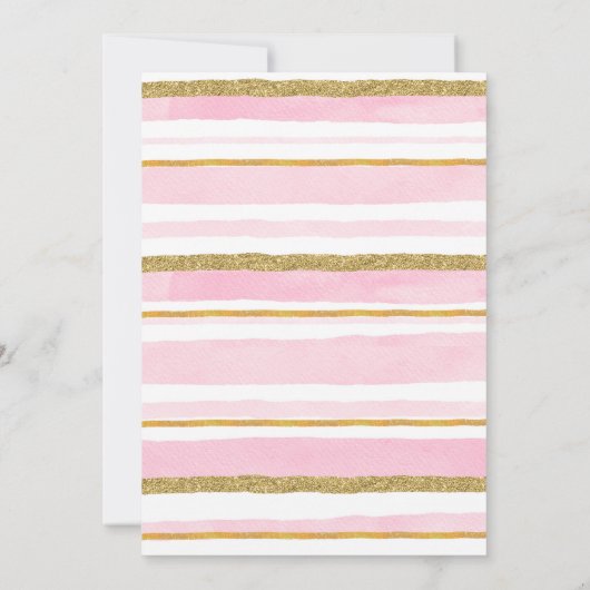 Schattig Een Baby Meisje 1e Verjaardagsfeest Kaart (Achterkant)