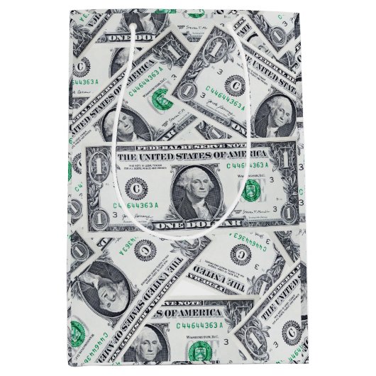 Schattig een dollar Bill GIFT TAS Medium Cadeauzakje (Voorkant)