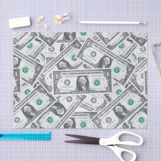 Schattig een dollar Bill TISSUE PAPIER (Craft)