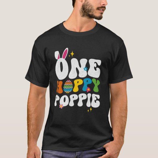 Schattig Een Hoppie Bunny Paasdag Ei Bunny P T-shirt (Voorkant)