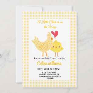 Schattig Een Kuikentje is Op Komst baby shower Kaart