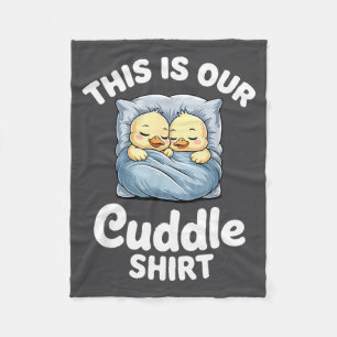 Schattig Eend Koppel Gezellig Dit Is Onze Knuffel Fleece Deken