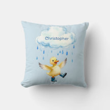 Schattig Eendje dat in de Regen Speelt