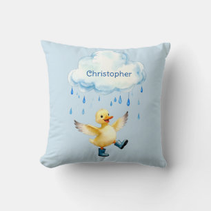 Schattig Eendje dat in de Regen Speelt Kussen