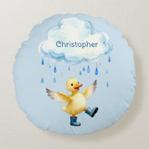 Schattig Eendje dat in de Regen Speelt