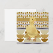 Schattig eendje goudbruin semi cirkel geometrisch (Voorkant / Achterkant)