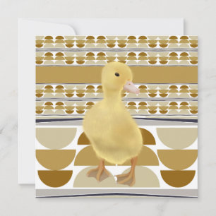 Schattig eendje goudbruin semi cirkel geometrisch