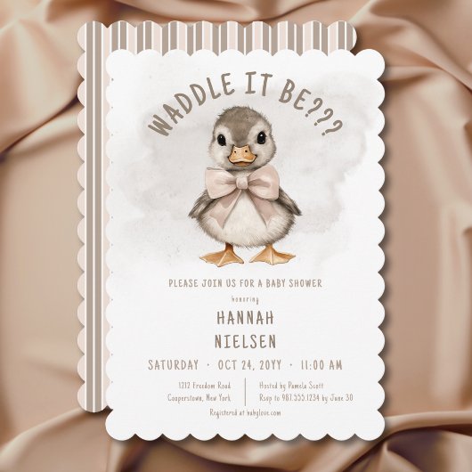 Schattig eendje Waddle It Be Baby shower Kaart