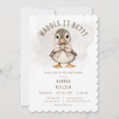 Schattig eendje Waddle It Be Baby shower Kaart (Voorkant)