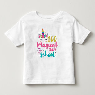 Schattig Eenhoorn 100 Magische Dagen Van School Kinder Shirts