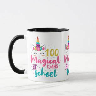 Schattig Eenhoorn 100 Magische Dagen Van School Mok