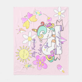 Schattig eenhoorn aanmoediging fleece deken