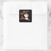 Schattig Eenhoorn Aanmoediging Vierkante Sticker (Tas)