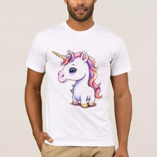 Schattig Eenhoorn Cool Regenboog positief T-shirt