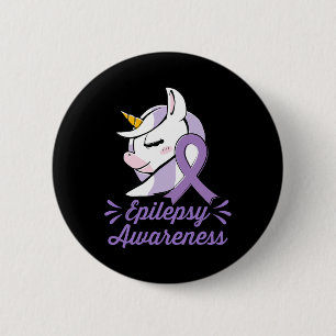 Schattig Eenhoorn Epilepsie Bewustzijn Vrouwen Cad Ronde Button 5,7 Cm