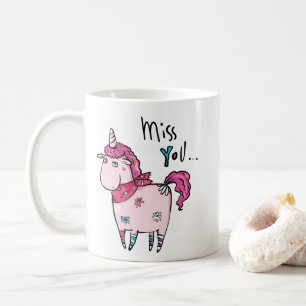 schattig, eenhoorn houdt van hartritme. koffiemok