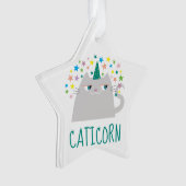 Schattig Eenhoorn Kat Ornament (voorkant)