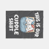 Schattig Eenhoorn Koppel Dit Is Onze Knuffel Fleece Deken (Voorkant (Horizontaal))
