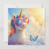 Schattig Eenhoorn met Zonnebril: Magisch en Leuk