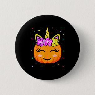 Schattig Eenhoorn Pompoen Meisjes Kinderen Grappig Ronde Button 5,7 Cm