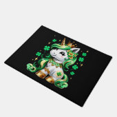 Schattig Eenhoorn Shamrock St. Patrick's Dag Deurmat (Schuin)