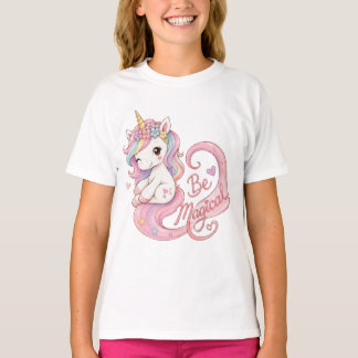 Schattig Eenhoorn Wees Magisch T-shirt