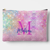 schattig eenhoornroze monogram etui (Voorkant)