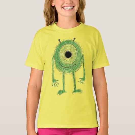 Schattig Eenogig Groen Monster T-shirt (Voorkant)