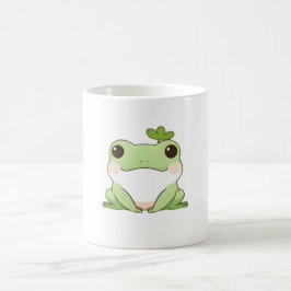 Schattig Eenvoudig Chibi Kikker Natuur Kawaii Ontw Koffiemok