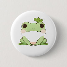 Schattig Eenvoudig Chibi Kikker Natuur Kawaii Ontw