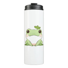 Schattig Eenvoudig Chibi Kikker Natuur Kawaii Ontw Thermosbeker