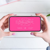 Schattig eenvoudig heet roze baby shower kaart