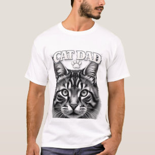 Schattig Eenvoudig Ontwerp Aangepaste Kattenvader  T-shirt