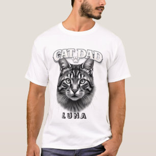 Schattig Eenvoudig Ontwerp Aangepaste Kattenvader  T-shirt