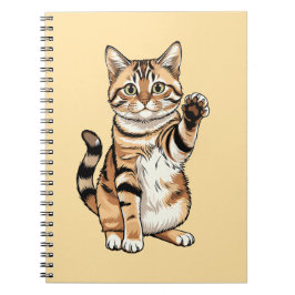 Schattig eenvoudig ontwerp mannen kattenliefhebber notitieboek