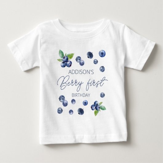 Schattig Eenvoudig Rood Blauwebes Sweet 1e Verjaar (Voorkant)