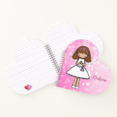 Schattig Eerste Heilige Communie rood haar meisje Notitieboek (Binnen)