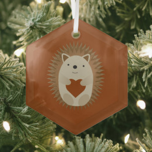 Schattig egel hart  glas ornament
