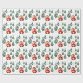 Schattig Egel Kerst Inpakpapier - Feestelijk W (Vlak)