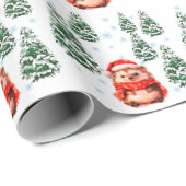 Schattig Egel Kerst Inpakpapier - Feestelijk W (Rol Hoek)