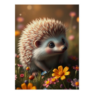 Schattig egel Poster