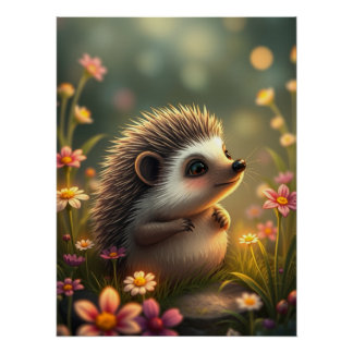 Schattig egel Poster