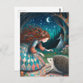 Schattig egel sprookje briefkaart (Voorkant / Achterkant)