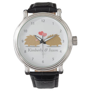Schattig Egelpaar Verliefd Horloge
