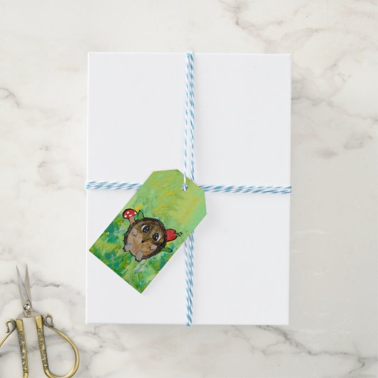 Schattig Egeltje Cadeaulabel (Met Touw)